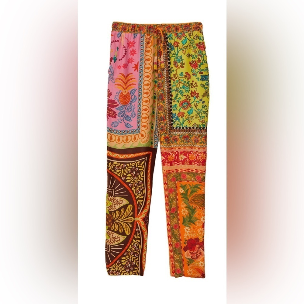FARM Rio Mixed Scarves Pants - Picture 5 of 10
